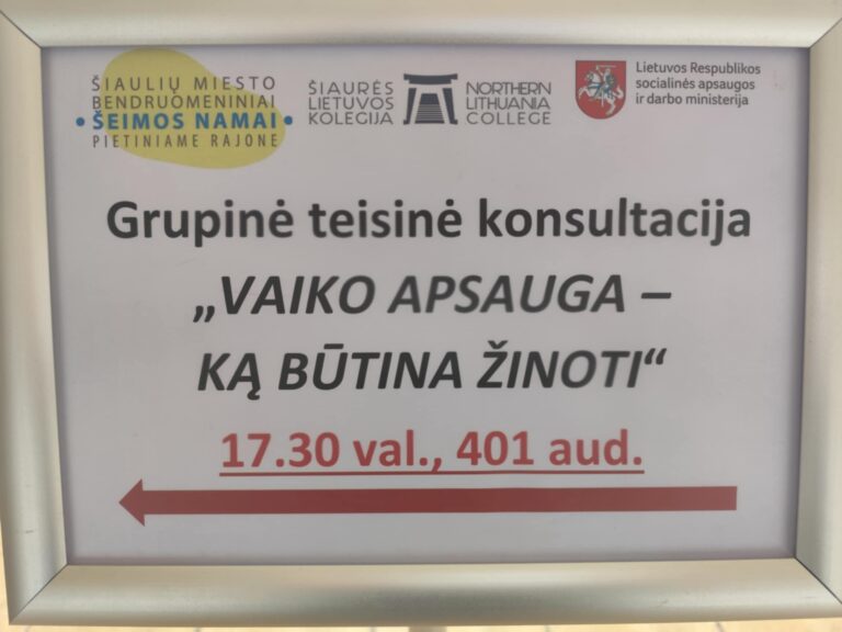 vaikams ir dėl vaikų, teisininko konsultacija, psichologo pagalba, vaikų teisės, šiauliai, kompleksinės paslaugos, projektas nemokamai
